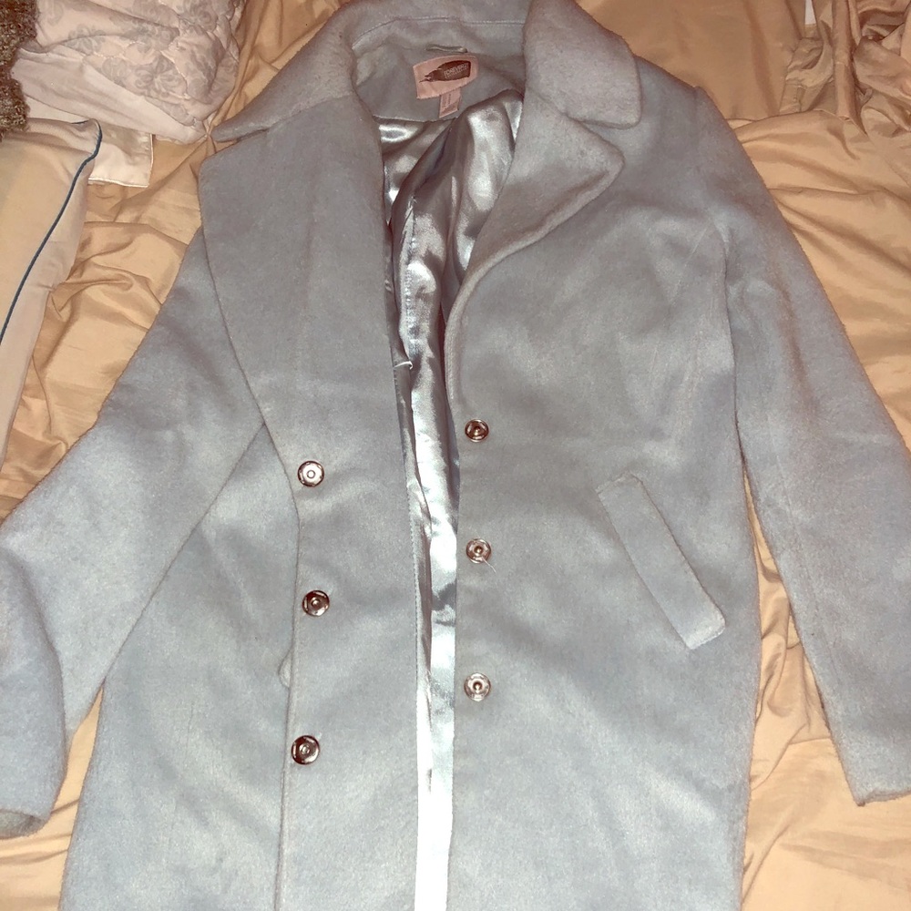 Light blue fall coat